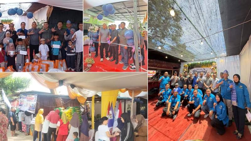 GRAND OPENING BLESSING COFFEE, KNPI LANGKAT GELAR PASAR MURAH SEMBAKO DORONG PENGUATAN EKONOMI MASYARAKAT.